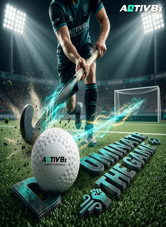 AQTIV8x Hockey Ball, PVC Practice Turf Cricket Practice White Balls, Cricket Training Ball (Pack of 5) - Image 5