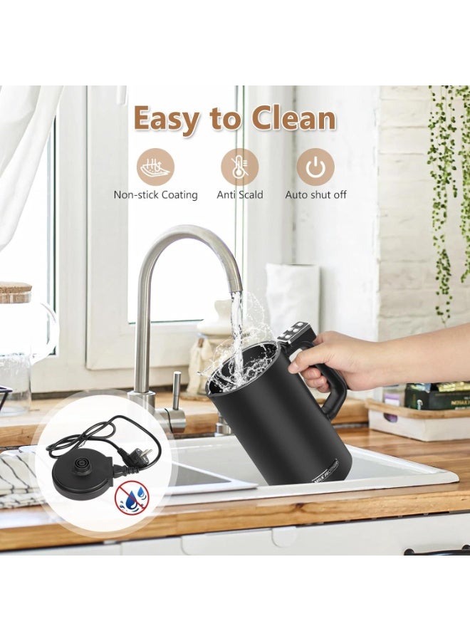 LBMT مخفوق الحليب، جهاز تبخير الحليب الكهربائي 500 واط، صانع رغوة ساخنة وباردة أوتوماتيكي ومسخن حليب، للاتيه والكابتشينو والمكياتو، 350 مل - Image 5