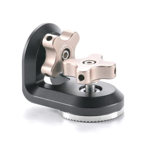 Tilta Right Angle Rosette Adapter to 1/4″-20 with Locating Pins | Compatible with Nucleus Nano II Control Handle & Lightweight Shoulder Rig | Aluminum Alloy and Stainless Steel | Black | TA-RRA-1420 - Image 1