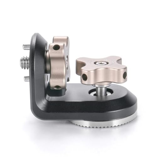 Tilta Right Angle Rosette Adapter to 1/4″-20 with Locating Pins | Compatible with Nucleus Nano II Control Handle & Lightweight Shoulder Rig | Aluminum Alloy and Stainless Steel | Black | TA-RRA-1420 - Image 3