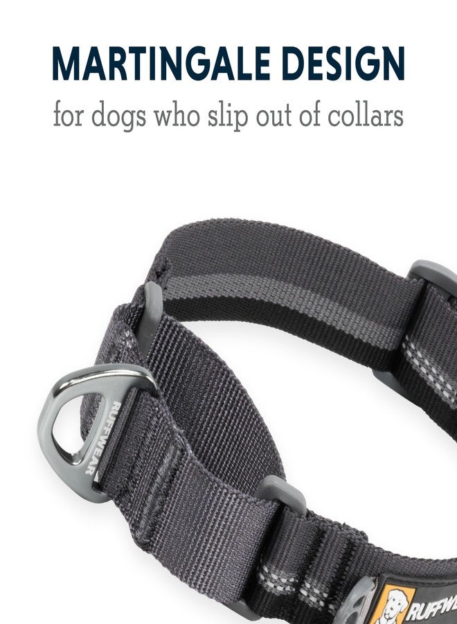 Ruffwear, Web Reaction Dog Collar, Escape-Proof Security Buckle, Adjustable Anti-Slip Martingale Collar with Durable Nylon Tubelok Webbing & Silent ID Attachment, Basalt Gray, 23"-26" - Image 4
