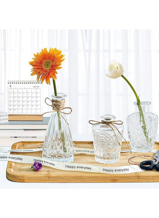 DUKASOU Ramadan Decoration 10 Pcs Bud Vases, Small Vase for Flowers, Glass Vase for Home Decor, Wedding Decorations, Clear Flower Vases for Centerpieces, Vintage Vase for Home Decor  - Image 5