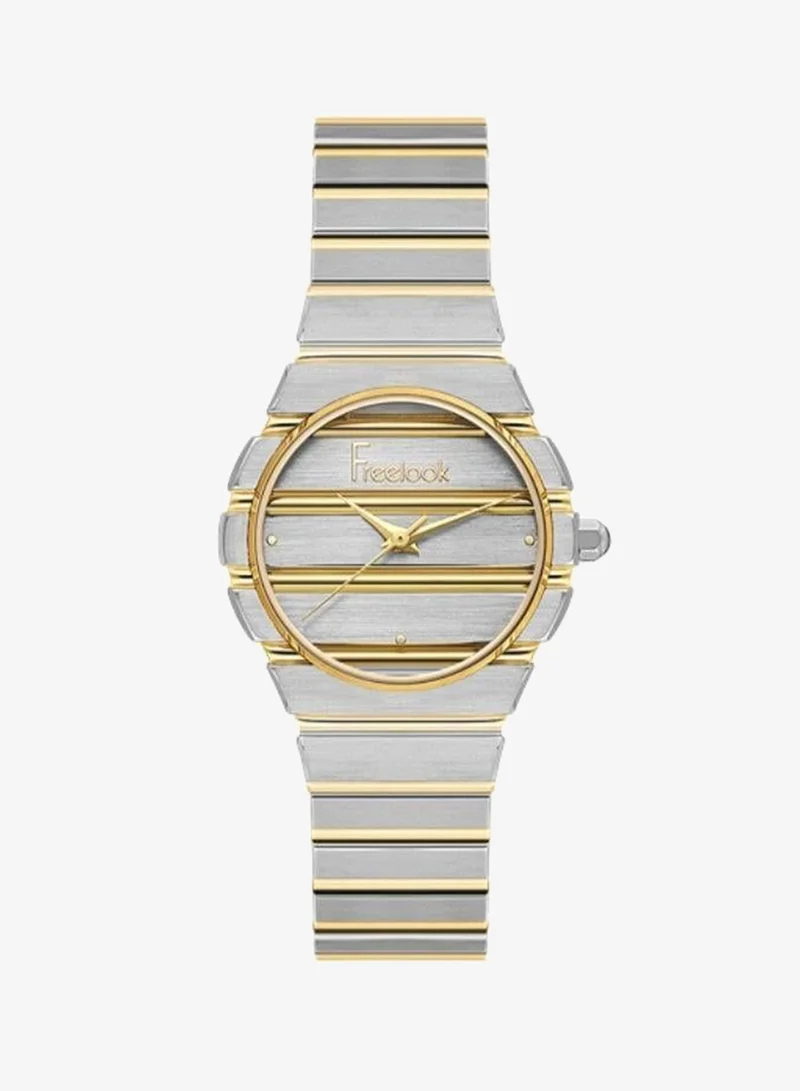 Freelook Paris Freelook - Charmant Women's Watch | Steel Case | Stainless Steel Band | Silver and Gold & Round Dial | Analog | Japanese Quartz | Mineral Glass | Premium Luxury Watch | Ideal Gift | Water Resistant 50 Meters