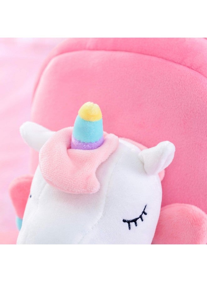 Gloveleya Unicorn Backpack for Girls Kids Backpack Plush Unicorn Toy Gifts for Kids Baby Napkins Snack Books Bag White 9 Inches - Image 3
