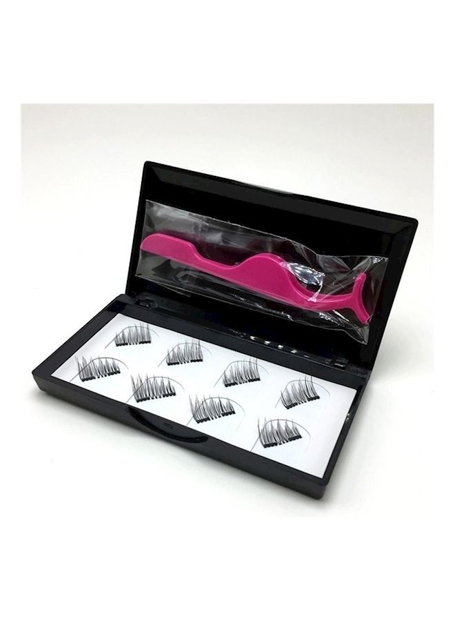 نيبمينينت رموش مستعارة مغناطيسية مكونة من 4 أزواج مع ملقط شعر أسود - Image 3