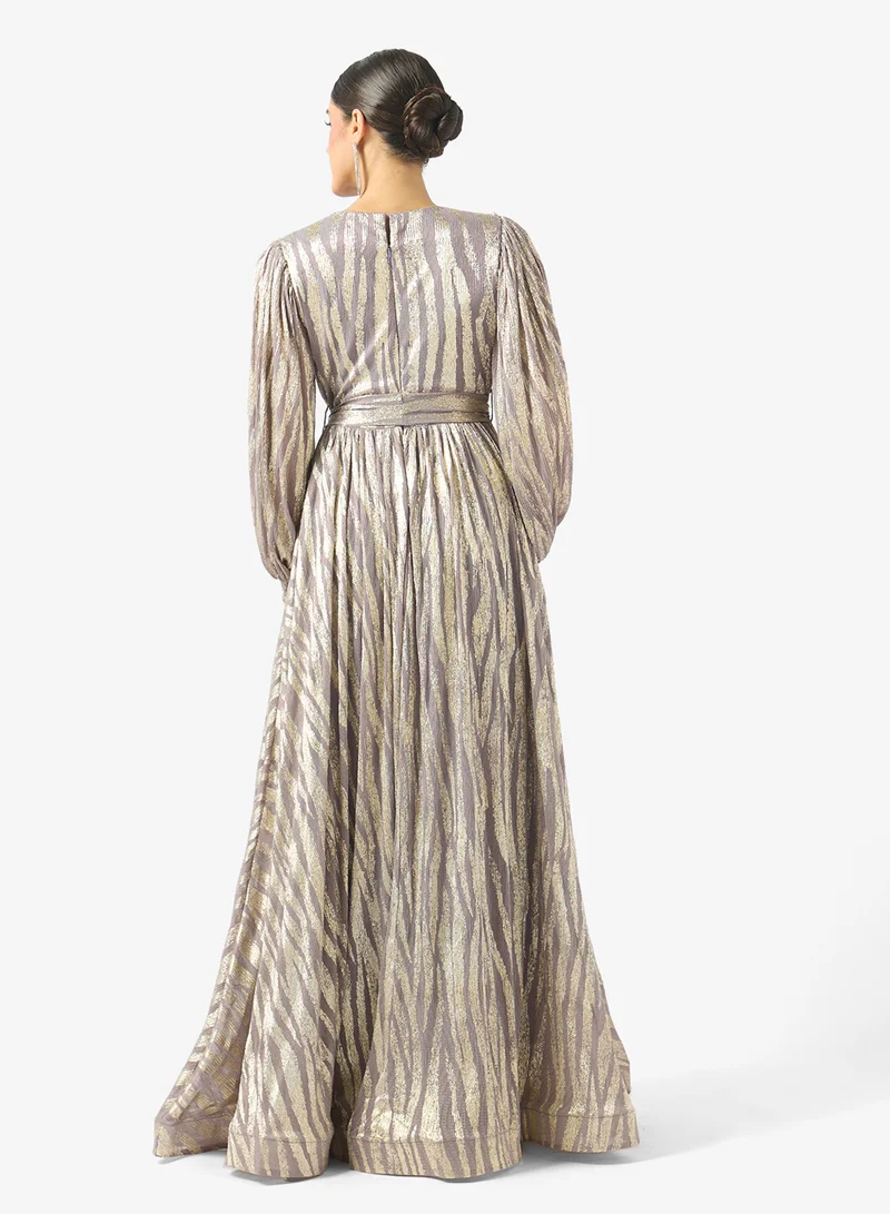 Golden Apple Belted Maxi Dress