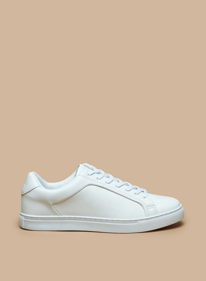 ال بي ال من شو اكسبرس Solid Low Ankle Sneakers with Lace-Up Closure