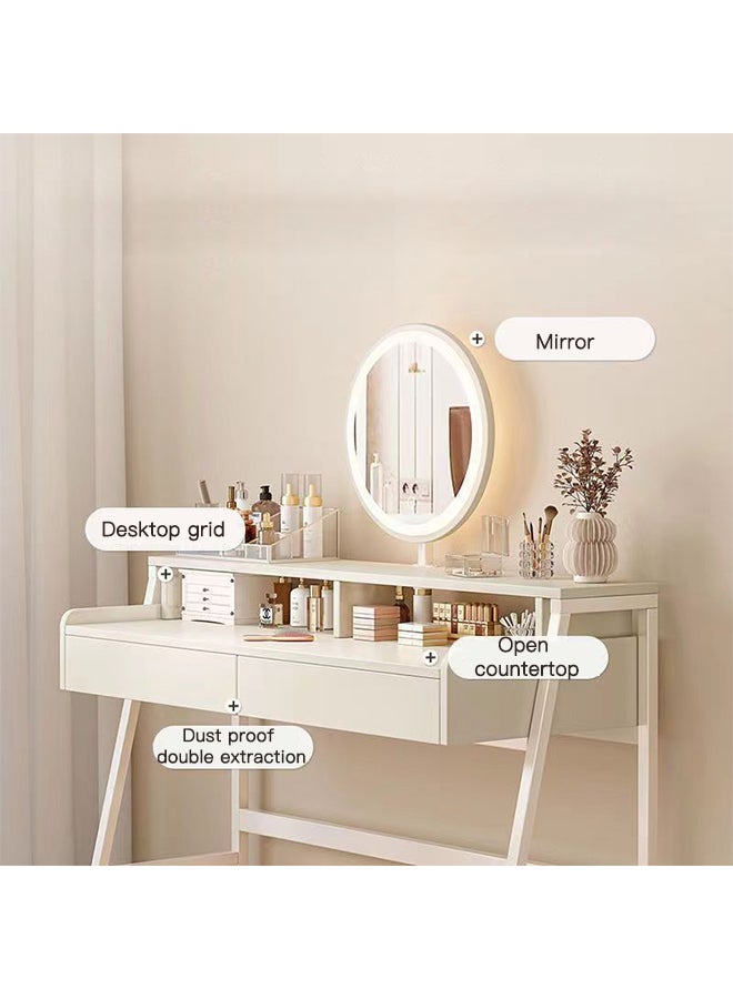 Sharpdo Makeup Table with Mirror Multifunctional Bedroom with Drawer Storage Dresser 80*40*126 cm  - Image 3