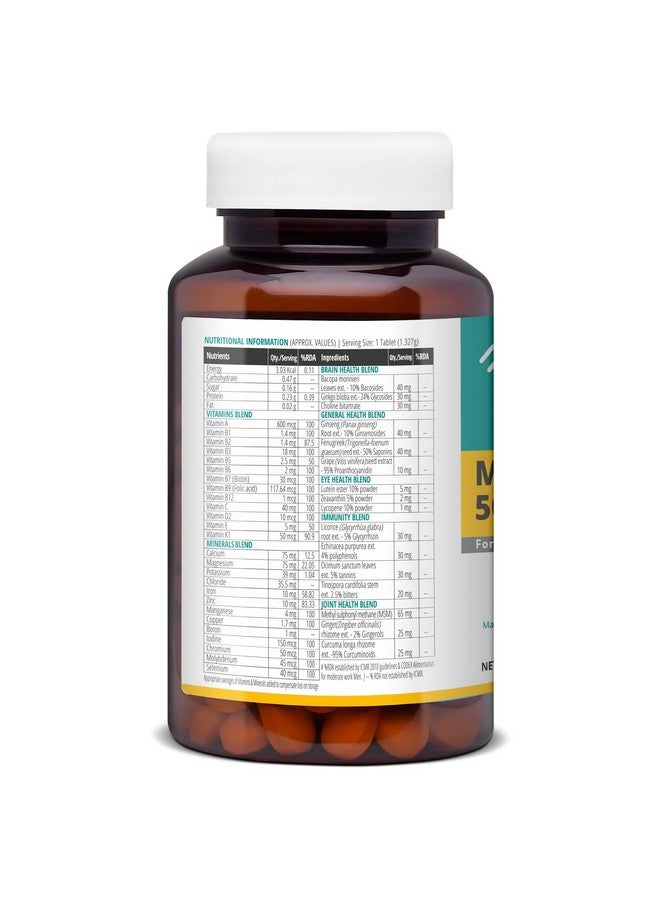 PharmEasy Multivitamin For 50 Plus (60 Multivitamin Tablets) Women And Men With Vitamins B12 D3 For Boosting Health & Immunity - Image 2