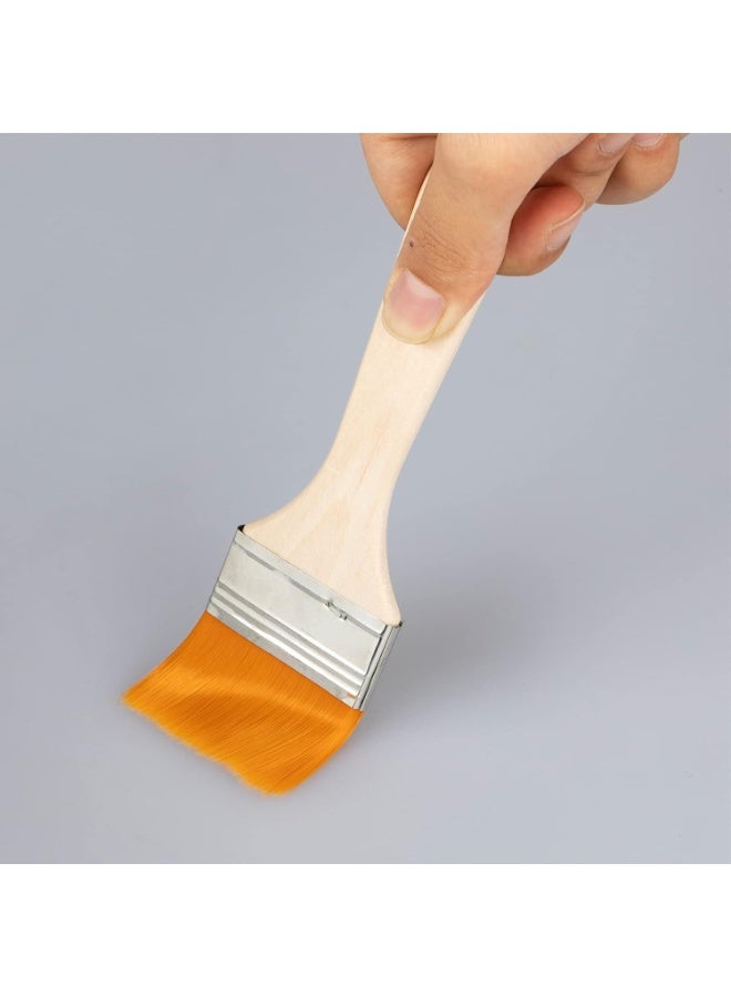 Set of 12 Art Paint Brushes, Assorted Sized Nylon Painting Brushes, with Wooden Handles for Acrylic, Oil, Paint, Varnishes, Watercolor, Painter, Students, Artist - Image 4