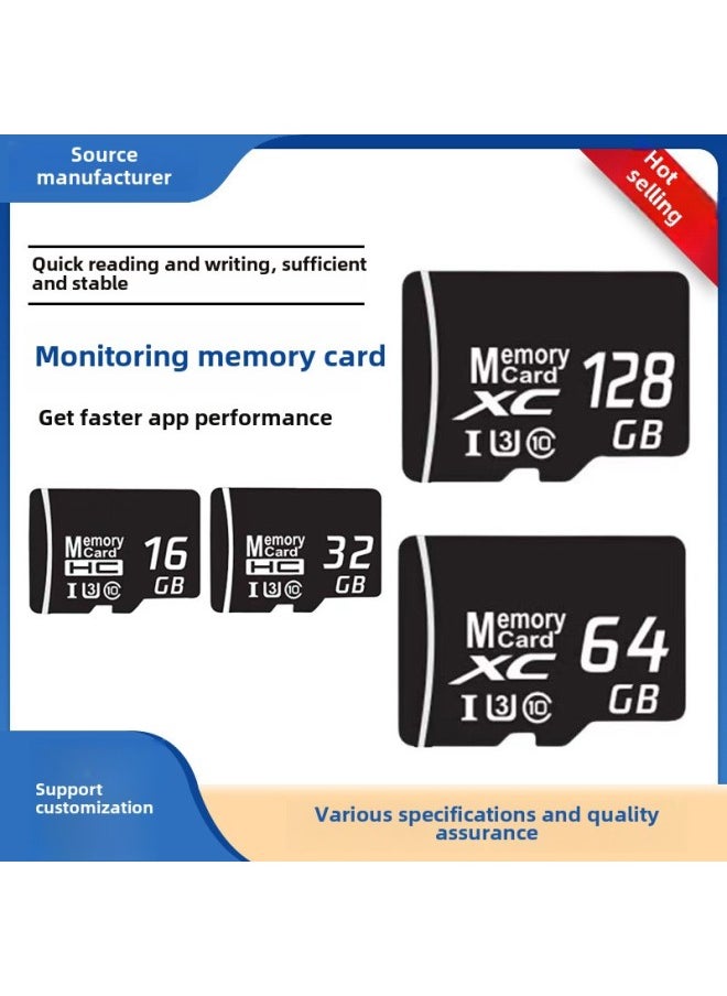 Monitoring Memory Card 128g Camera Monitoring Recorder Special Storage Card Class10 High Speed U3 Memory Card-Color:Tf Black-Capacity:4gb Premium Version  - Image 2