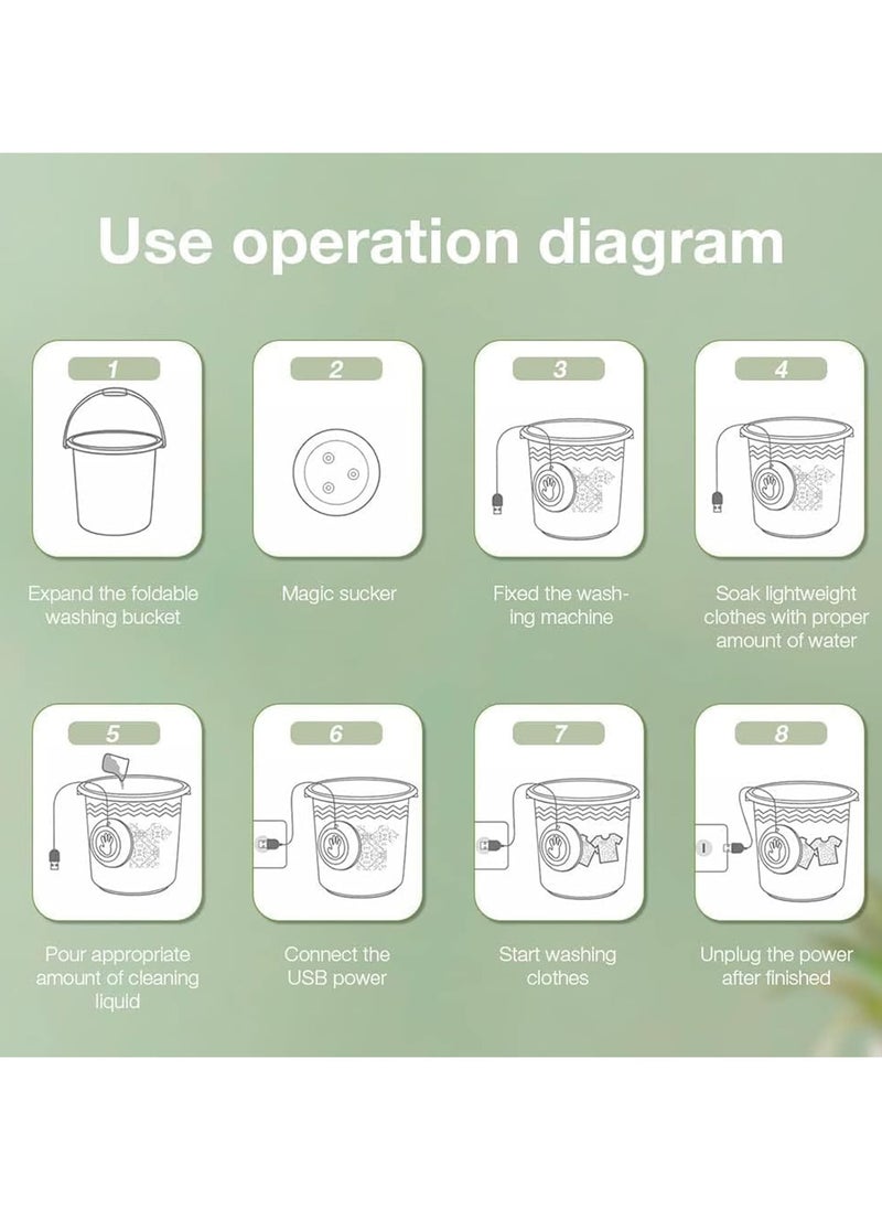 Kimaya Ultrasound Washing Machine, Turbo Automatic Clothes Washer, Household Portable Laundry Machine For Travel, Home, Business Trip Portable Mini Ultrasonic Turbine Washing Machine  - Image 5