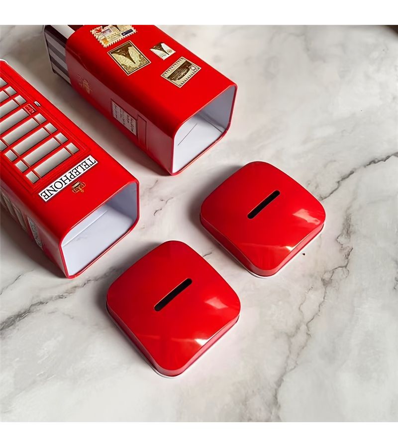 British Style Telephone Booth Money Bank Gzdht For Coin Storage Room Decoration - Image 5