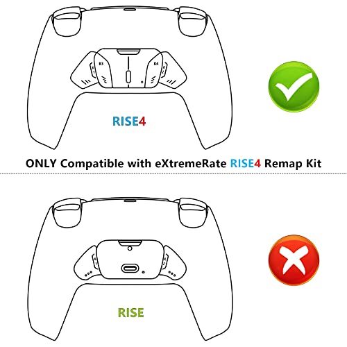 eXtremeRate Starlight Blue Replacement Redesigned K1 K2 K3 K4 Back Buttons Housing Shell for PS5 Controller eXtremeRate RISE4 Remap Kit - Controller & RISE4 Remap Board NOT Included - Image 2
