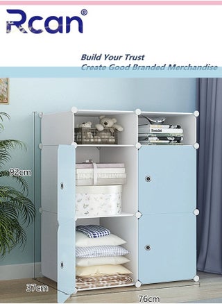 4 Cube Plastic Storage Modular Organizer Cabinet Closet Portable Wardrobe Combination Armoire With Shelf For Space Saving for Clothes Books Bags Toys - pzsku/Z695C53740754873D2847Z/45/1741944308/0156c695-d536-41e1-988b-e9f63a93f7a1