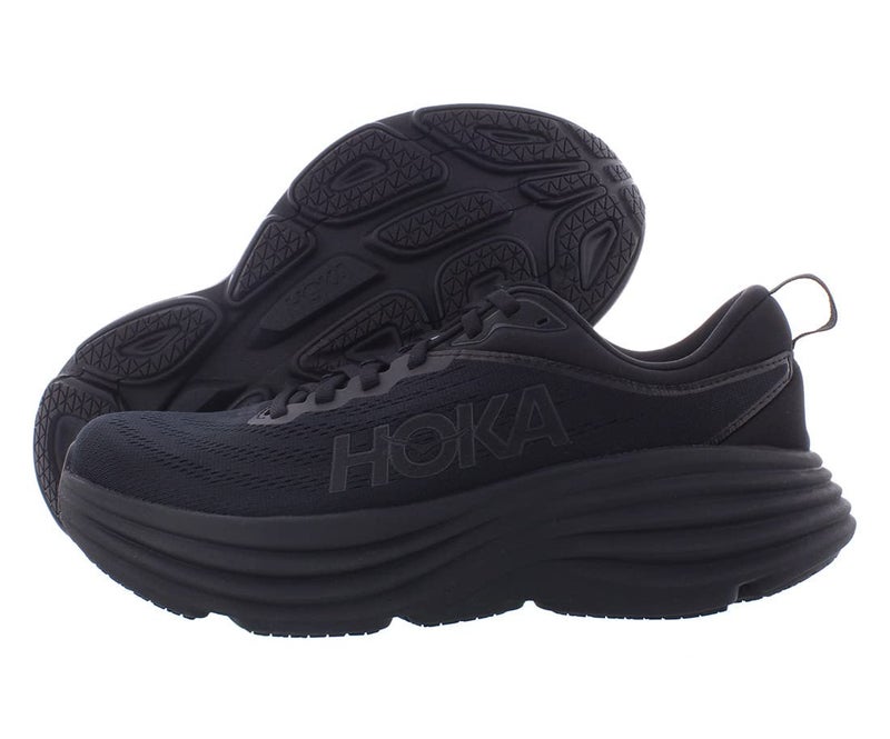 Hoka Men's Bondi 8 Sneaker, Black/Black, 7 - Image 5