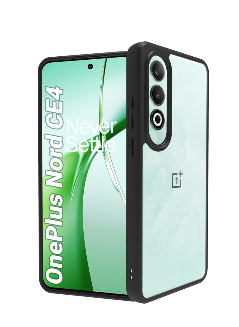 Wtech Hybrid TPU Silicone Protective Slim Case Cover For OnePlus Nord CE4 5G 2024 Clear/Black - Image 4