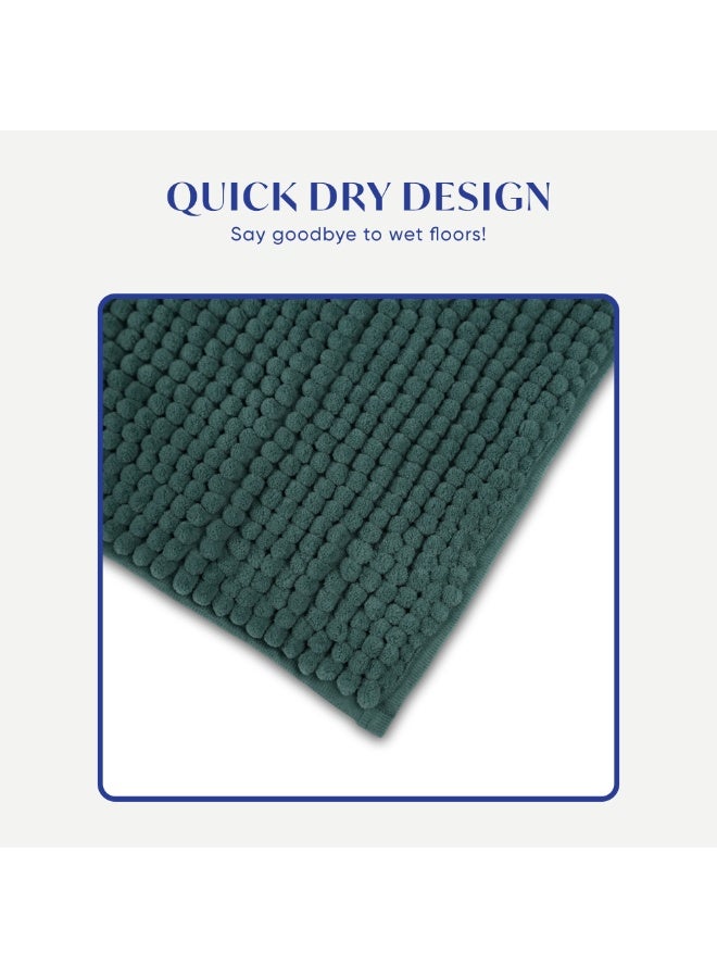 DIVEENAS Diveena's Non-Slip Bathroom Mat – 40x60cm Super Soft Microfiber Bath Mat, Quick-Dry & Machine Washable Bath Rug for Bathroom or Powder Room & Home | Sea Green - Image 5
