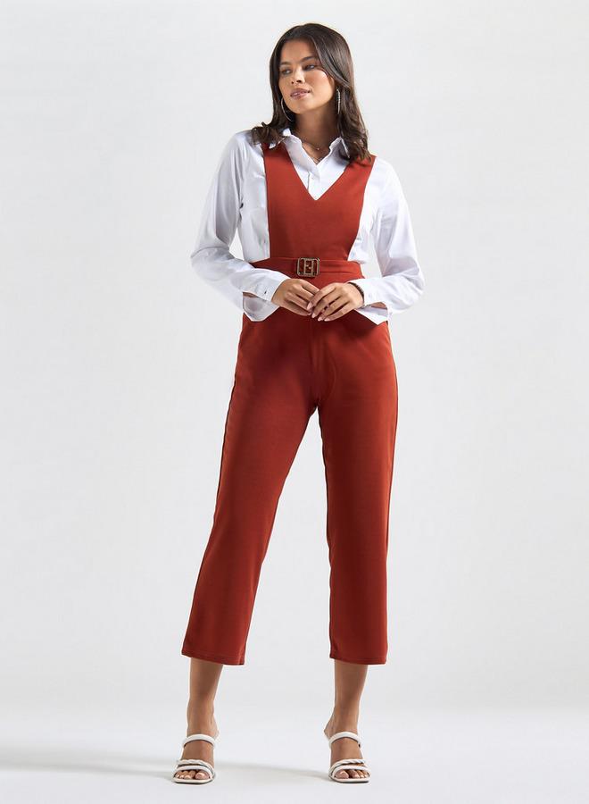 Splash FAV Jumpsuit with V-neck and Pockets - Image 1