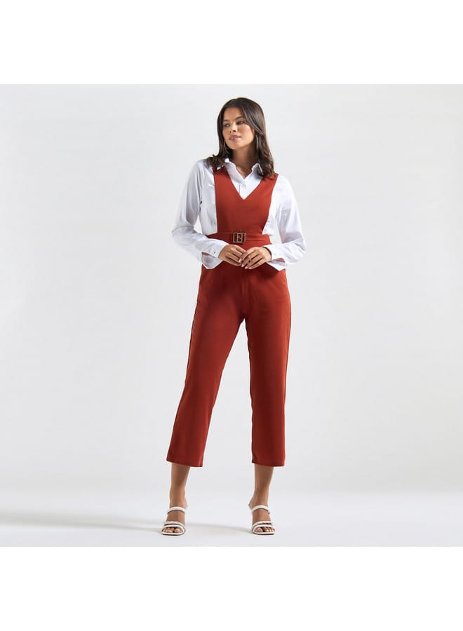 Splash FAV Jumpsuit with V-neck and Pockets - Image 1