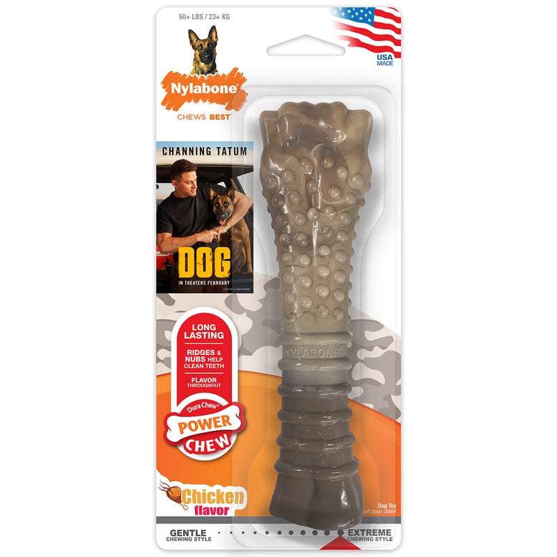 Nylabone Power Chew Camo Dog Toy Dog Toys for Aggressive Chewers Indestructible Dog Toys for Aggressive Chewers Large Breed For Extra Large Dogs Chicken Flavor XLargeSouper 50 lbs - Image 2