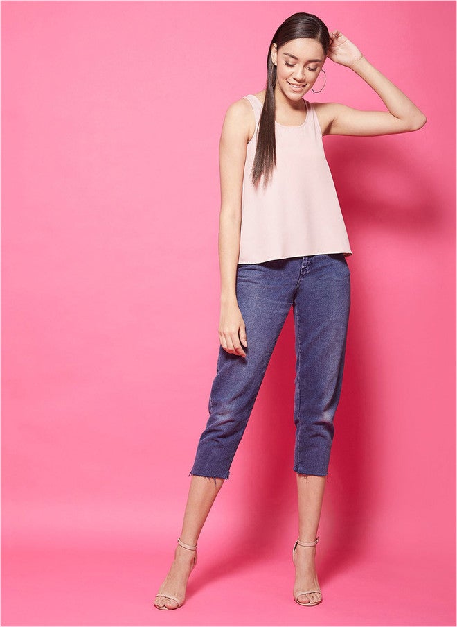 CHIMPAAANZEE Women Pink Solid Top - Image 1