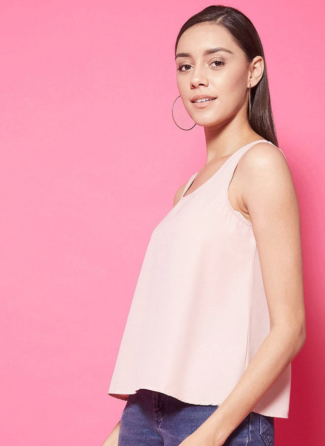 CHIMPAAANZEE Women Pink Solid Top - Image 4
