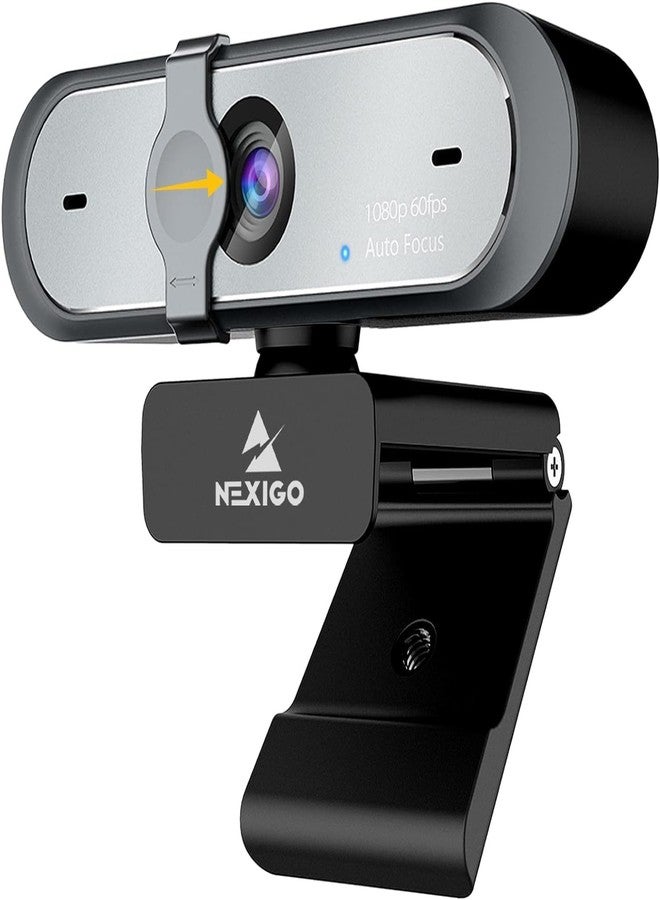 نيكسيجو كاميرا ويب NexiGo N660P (الجيل الثاني) بدقة 1080 بكسل و60 إطارًا في الثانية، مزودة بتحكم برمجي، وميكروفون مزدوج وغطاء، وضبط تلقائي للصورة، وكاميرا ويب عالية الدقة تعمل عبر منفذ USB، متوافقة مع برامج OBS/الألعاب/Zoom/Skype/FaceTime/Teams/Twitch - Image 1