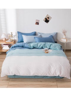 Sharpdo 4Piece Bed Sheet Set Polyester Soft Quilt Cover With 1Quilt Cover 200x230 cm 1 Flat Sheet and 2 Pillowcases  - Image 1