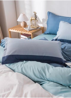 Sharpdo 4Piece Bed Sheet Set Polyester Soft Quilt Cover With 1Quilt Cover 200x230 cm 1 Flat Sheet and 2 Pillowcases  - Image 4