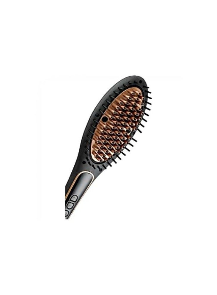 Sokany Hair Straightener Brush with LCD Display, Ionic Heat, 750°F, Black, 100W Leaves You With Silky Smooth Hair in Minutes - Image 2
