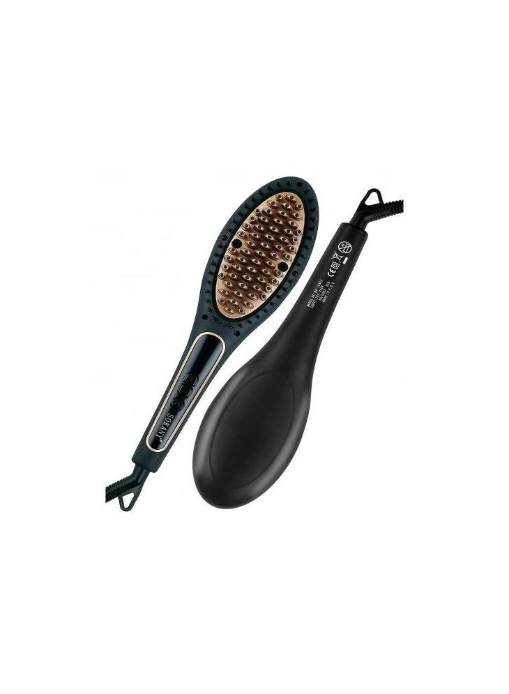 Sokany Hair Straightener Brush with LCD Display, Ionic Heat, 750°F, Black, 100W Leaves You With Silky Smooth Hair in Minutes - Image 3