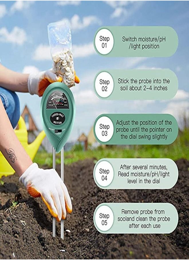 3-In-1 Multifunctional Soil Health Testing Meter 2 Pcs