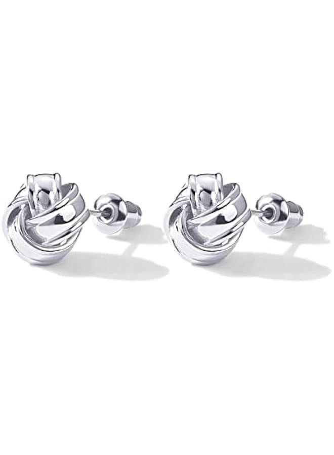 PAVOI 14K Gold Plated Sterling Silver Post Love Knot Stud Earrings | Gold Earrings for Women - Image 3