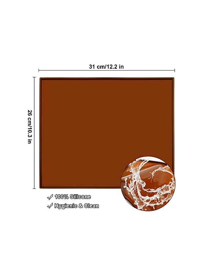 S-TOP Swiss Roll Cake Tray and Pan for Baking, Silicone Jelly Roll Mat, Cake Pan (Brown & Blue, 2 Pieces) - Image 3