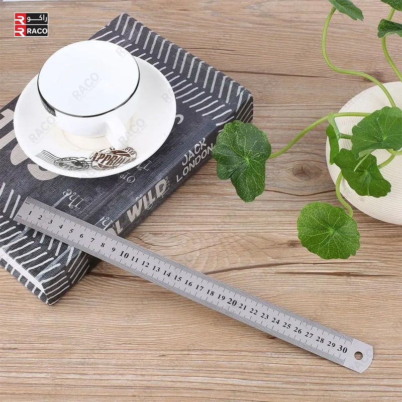 RACO Uken Stainless Steel Ruler | Heavy-Duty SS Scale with Conversion Table for School, Office, Home, Architects, Engineers, and Craft Supplies (12 inch, 30 cm) - Image 4