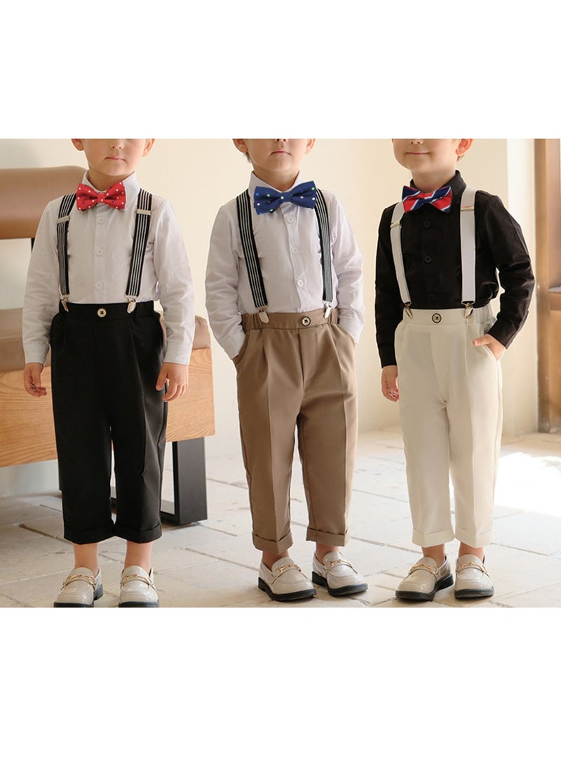 2 Pcs/Set Gentleman Sytyle Adjustable Pre-tied Bow Tie for Boys Child Kids（Twill） - Image 2