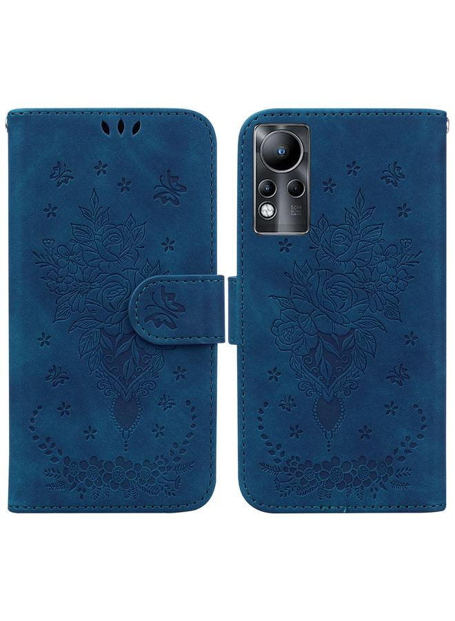 Zaboon Case For Infinix Note 11 Butterfly Rose Embossed Leather Phone Case - Image 1