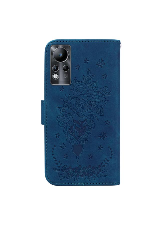 Zaboon Case For Infinix Note 11 Butterfly Rose Embossed Leather Phone Case - Image 3