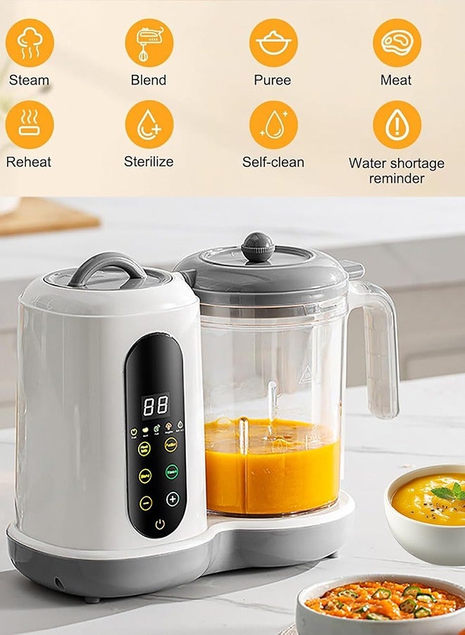Garlo Baby Food Maker, Multi Food Processor, Baby Food Steamer and Food Puree Blender in-One, Food Mills Machine with Glass Food Container and Dinner Plate, Auto Cooking & Grinding  - Image 2