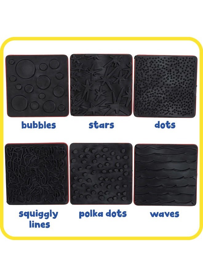 READY 2 LEARN Paint Effect Stamps - Set of 6 - Art Tools for Kids - Dots, Squiggly Lines, Stars, Waves, Bubbles, Polka Dots - Patterns for Backgrounds, Borders and DIY Projects, Multi - Image 2
