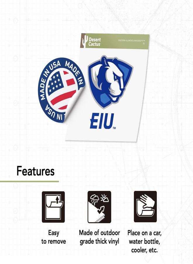 Desert Cactus Eastern Illinois University EIU Panthers Vinyl Decal Laptop Water Bottle Car Scrapbook Sticker (IND 11) - Image 4