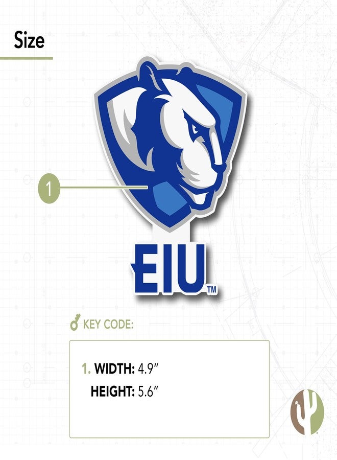 Desert Cactus Eastern Illinois University EIU Panthers Vinyl Decal Laptop Water Bottle Car Scrapbook Sticker (IND 11) - Image 3
