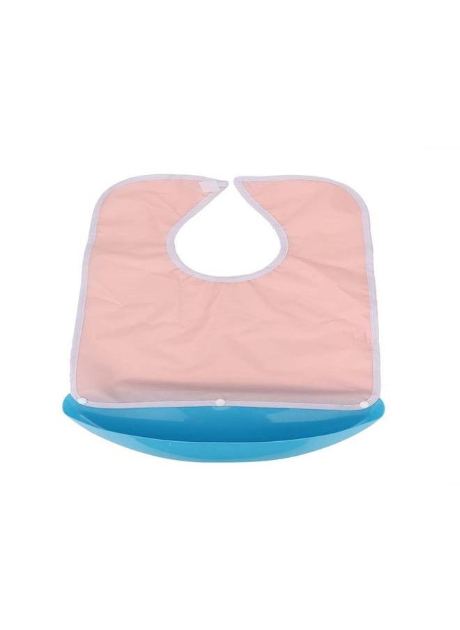 Thoraya Adult Elder Detachable Bib Waterproof Three-Dimensional Eating Disability Aid Burp ClothPink  - Image 1
