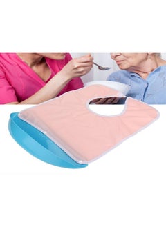 Thoraya Adult Elder Detachable Bib Waterproof Three-Dimensional Eating Disability Aid Burp ClothPink  - Image 4