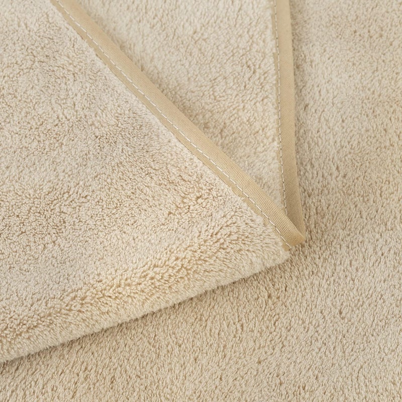 JML Luxury Hotel & SPA Jumbo Bath Towels (2 Pack, 35"x70") - 350GSM High-Density Fleece Sheet Towel Sets - Super Soft and Absorbent, Lint Free, Fade Resistant Oversized Bath Sheet, Camel - Image 5