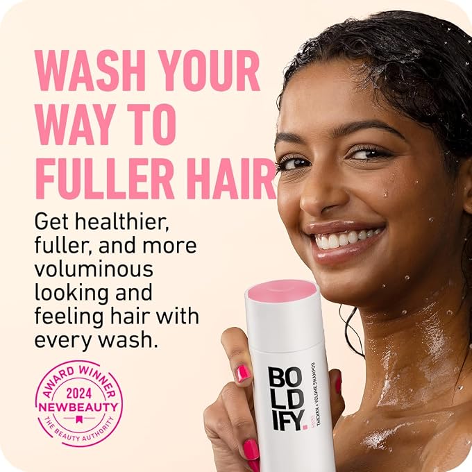Boldify Hair Thickening Shampoo Natural Anti Loss Complex Instantly Stimulates Thicker, Fuller Cruelty & Sulfate Free Biotin For Growth 8Oz 8 Oz - Image 2