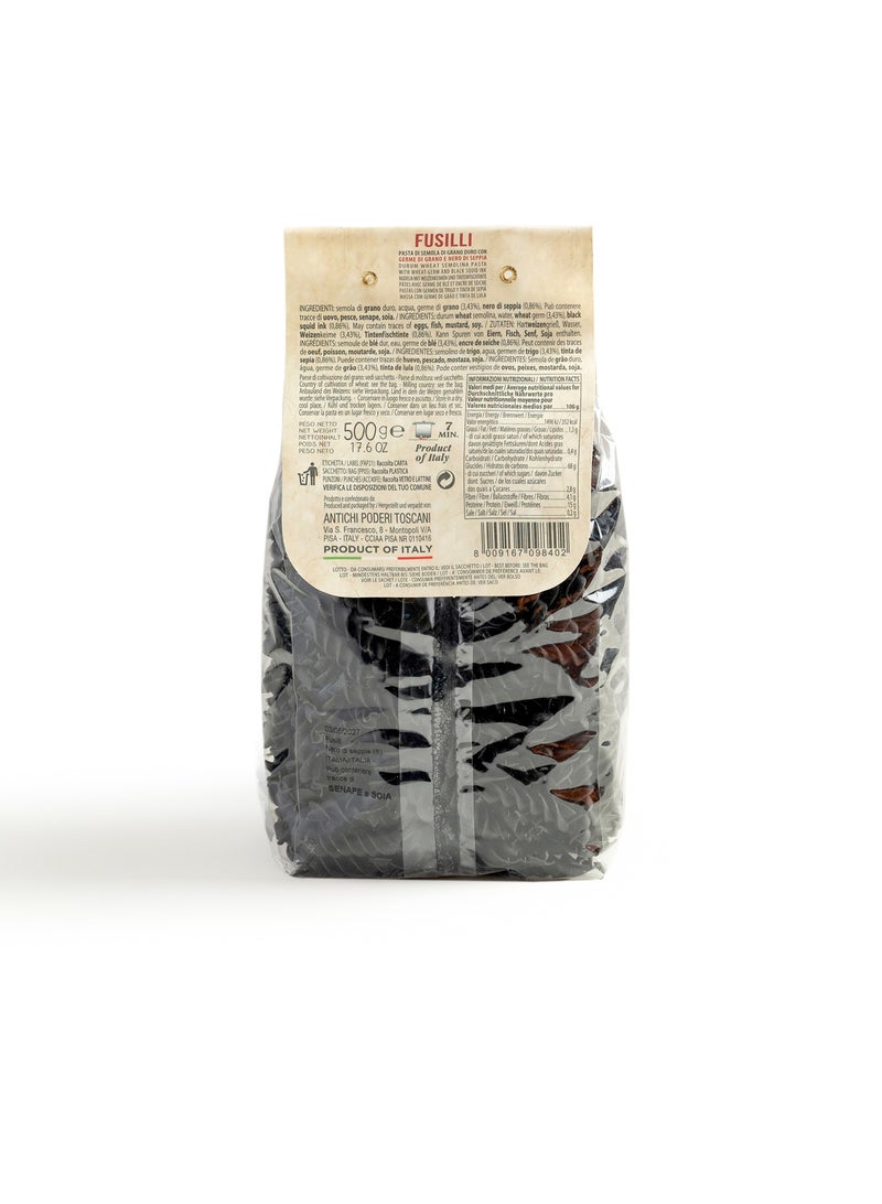 Antichi Poderi Toscani Antichi Poderi Toscani-Pasta-Black Squid Ink Fusilli-500 gr - Image 2