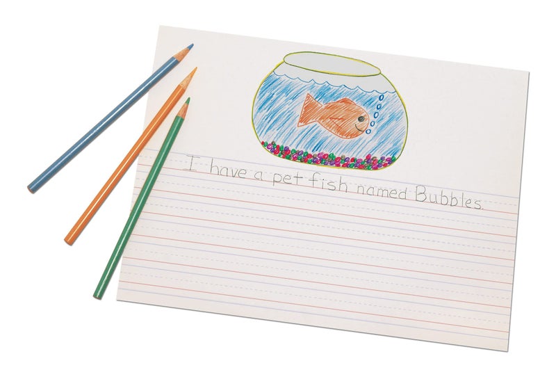 Pacon 2424 Multi-Program Picture Story Paper, 1/2-Inch Long Rule, 12 x 9, White, 500 Sheets/Pk - Image 3