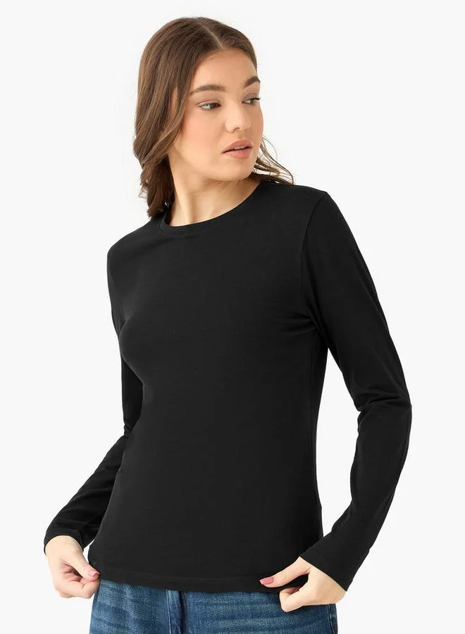Splash FAV Women Crew Neck Long Sleeve T-shirt